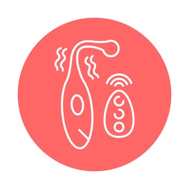 Titreşen yumurta rengi çizgisi simgesi. Web sayfası için resim grafiği