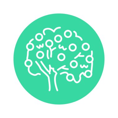 Elma ağacı renk çizgisi simgesi. Web sayfası için resim grafiği