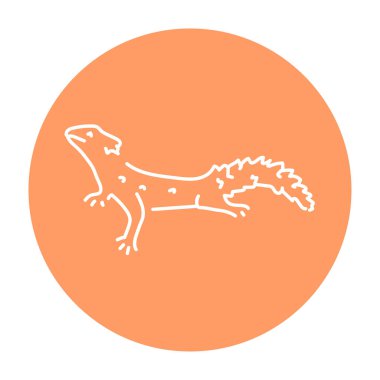 Kertenkele renk çizgisi çizimi