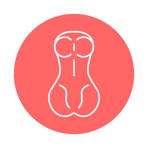 Sex Doll Color Line Icon Пиктограмма Веб Страницы — стоковый вектор