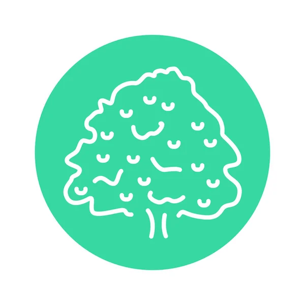 Ikona Koloru Drzewa Kasztanowego Piktogram Dla Strony Internetowej — Wektor stockowy