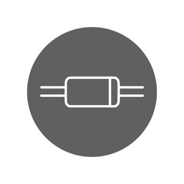 Büyük sinyal siyah çizgi simgesini diyotlar. Web sayfası için resim grafiği