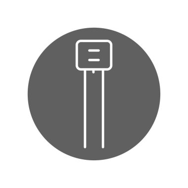 Varactor siyah çizgi simgesini diyot. Web sayfası için resim grafiği