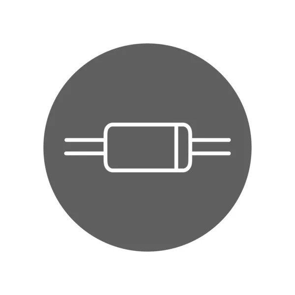 Große Signaldioden Schwarze Linie Symbol Piktogramm Für Webseite — Stockvektor