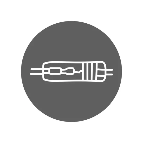 Ikona Diody Kontaktowej Czarnej Linii Piktogram Dla Strony Internetowej — Wektor stockowy