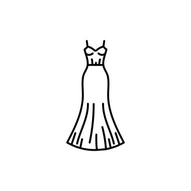 Denizkızı siyah çizgi simgesi. 