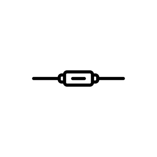 甲壳虫聚苯乙烯黑线图标 — 图库矢量图片
