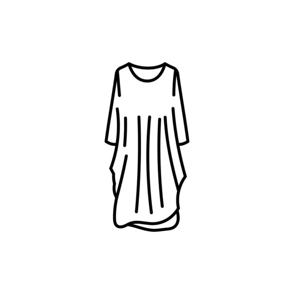 Сукня Сумка Чорна Лінія Значок — стоковий вектор