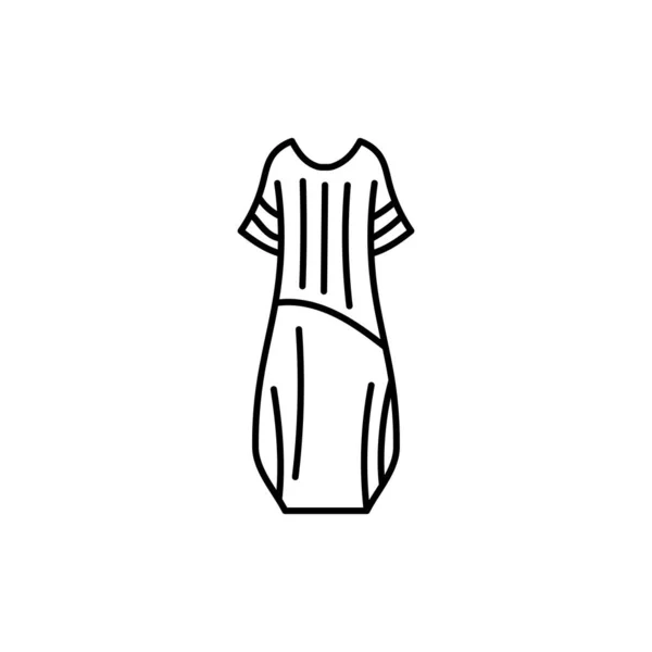Φόρεμα Μπαλόνι Μαύρο Εικονίδιο Γραμμή — Διανυσματικό Αρχείο