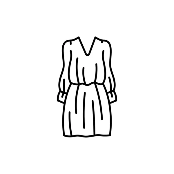 Dress Shemiz Black Line Icon — Stock Vector