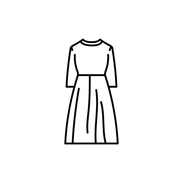Сукня Трапеція Чорна Лінія Значок — стоковий вектор