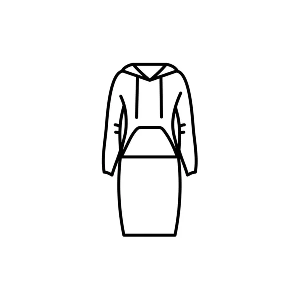 Спортивна Сукня Чорна Лінія Значок — стоковий вектор
