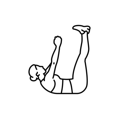 Çıtır Siyah Çizgi Simgesi Yapan Kız. 