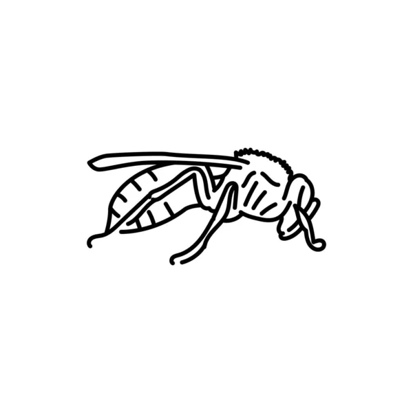 Hornet Zwarte Lijn Pictogram — Stockvector