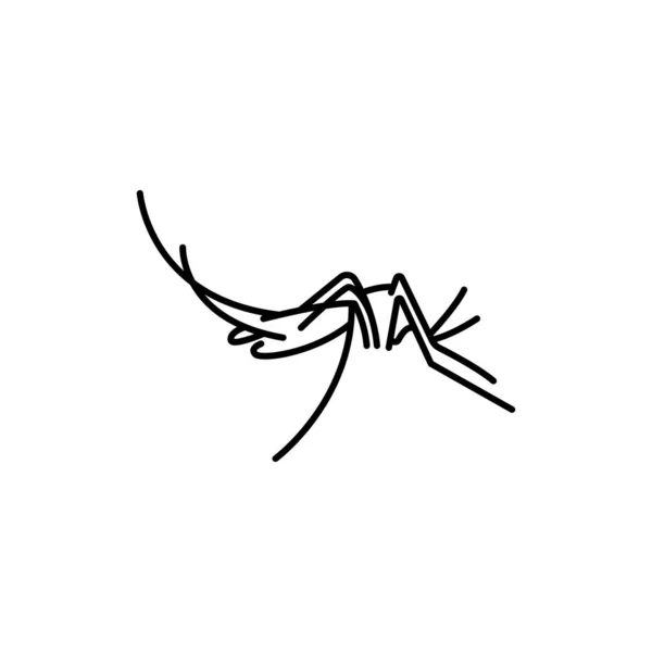 昆虫蚊虫黑线图标 — 图库矢量图片