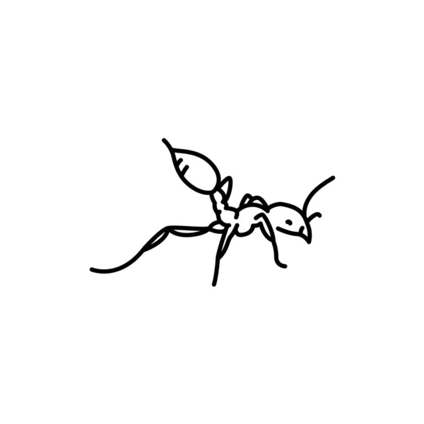 红蚂蚁黑线图标 — 图库矢量图片