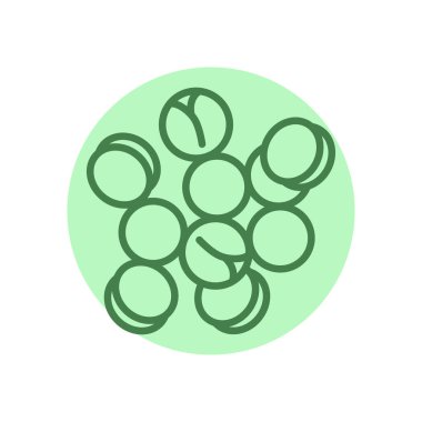 Nohut siyah çizgi ikonu. Doğal organik süper yiyecek..