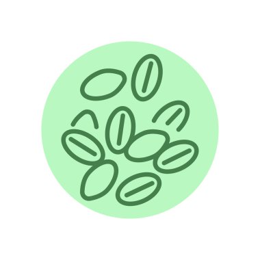 Buğday siyah çizgi simgesi. Doğal organik süper yiyecek..