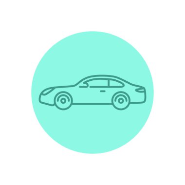 Çocuklar oyuncak araba siyah çizgi simgesi. 