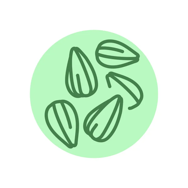 葵花籽黑线图标 天然有机超级食品 — 图库矢量图片