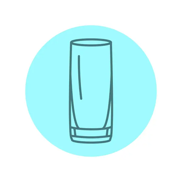 杯子的高球黑线图标 Dishware — 图库矢量图片