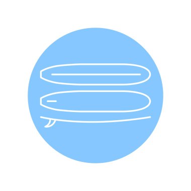 Sörf tahtası siyah çizgi simgesi. Web sayfası için resim grafiği