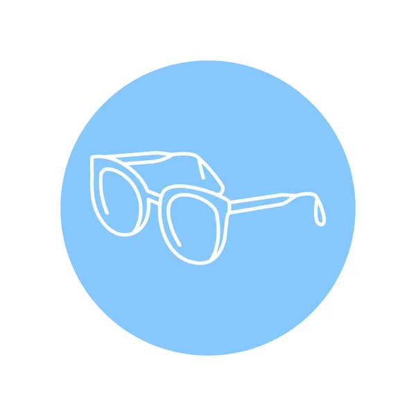 Óculos Sol Ícone Linha Preta Pictograma Para Página Web — Vetor de Stock