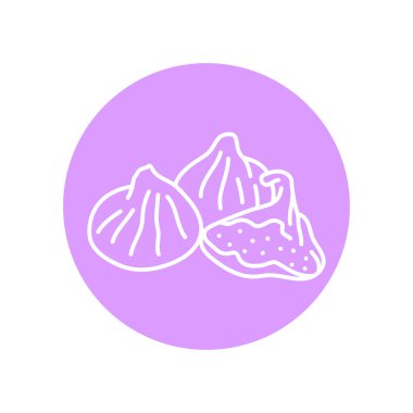 Kurutulmuş incir siyah çizgi ikonu. Doğal organik süper yiyecek.