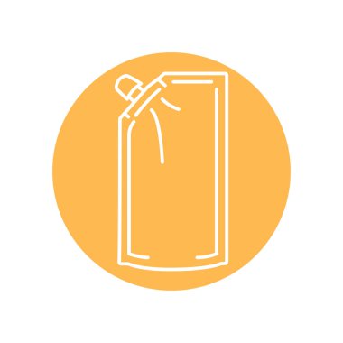 Paketleme siyah çizgi simgesi. 