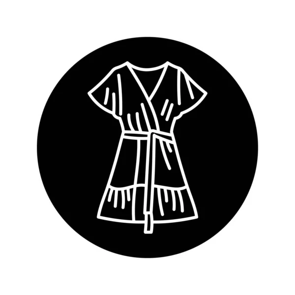 Sukienka Zapachem Czarnej Linii Ikony — Wektor stockowy