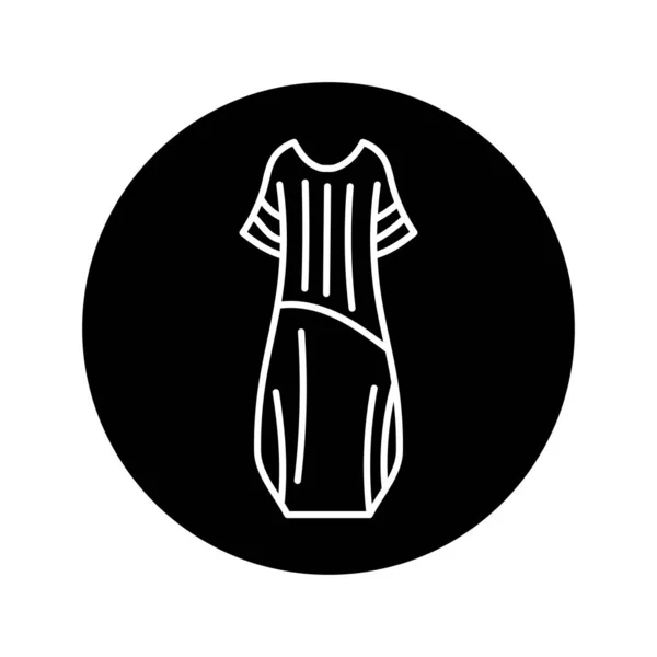 Sukienka Ikoną Czarnej Linii Balonu — Wektor stockowy