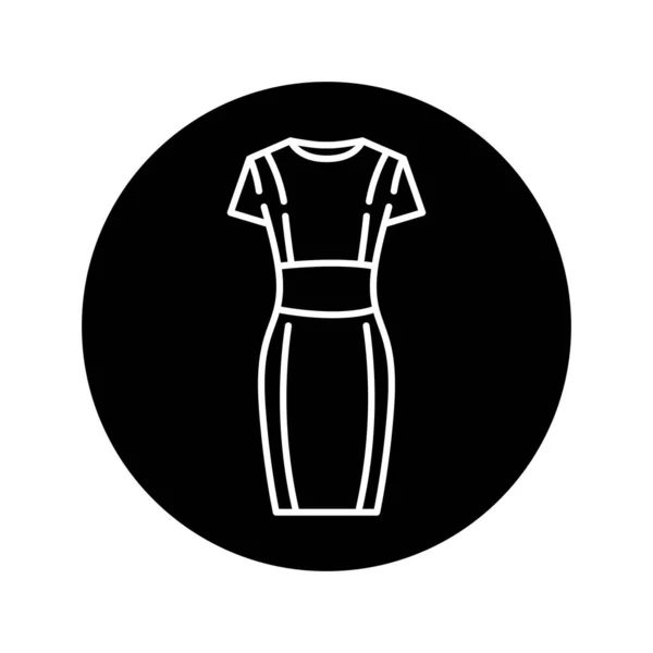 Sheath Φόρεμα Μαύρη Γραμμή Εικονίδιο — Διανυσματικό Αρχείο