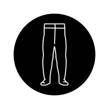 Çocuk taytı siyah çizgi simgesi. 