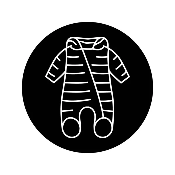 赤ちゃんのロマンスブラックラインアイコン — ストックベクタ