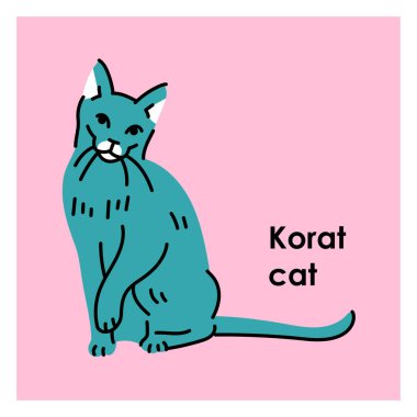 Kısaca kedi siyah çizgi simgesi. Çiftlik hayvanları.