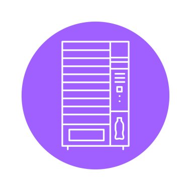 self-servis su makinesi siyah çizgi simgesi. Web sayfası için resim grafiği