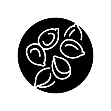 Mısır tohumları siyah çizgi ikonu. Doğal organik süper yiyecek..