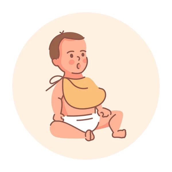 Feeding Baby Black Line Icon Toddler Development — Image vectorielle