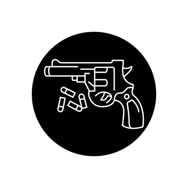 Черная Линия Детского Пистолета — стоковый вектор