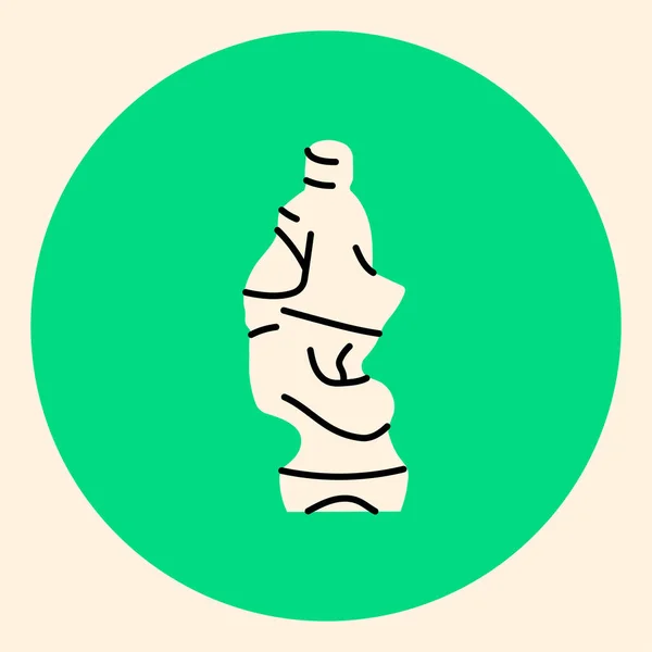 Plastic Water Bottle Waste Black Line Icon Pictogram Web Page — Stockvektor