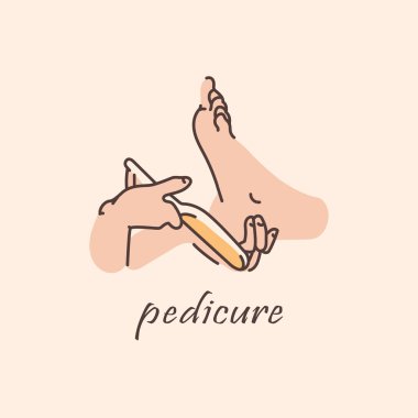 Pedikür spa kadın ayak rengi çizimi