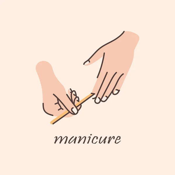 European Uncut Manicure Color Icon Paint Your Nails — Stock Vector