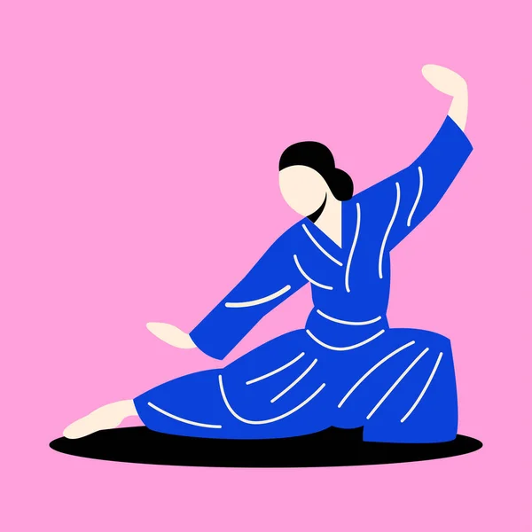 Farbkonzept Für Aikido Spieler — Stockvektor