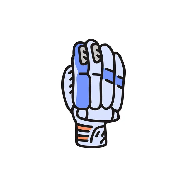 Batting Glove Color Line Icon — Stock Vector