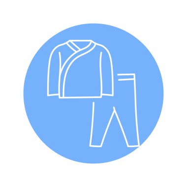 Bebek gömleği ve pantolon siyah çizgi simgesi. 