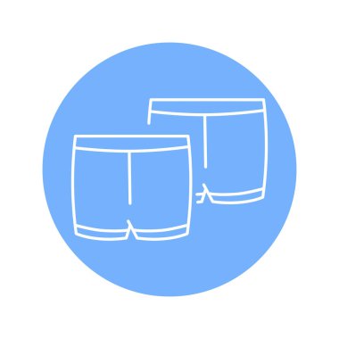 Bebek şortu siyah çizgi simgesi. 