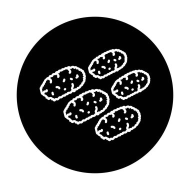 Yarı bitmiş ürünler siyah çizgi simgesi. 