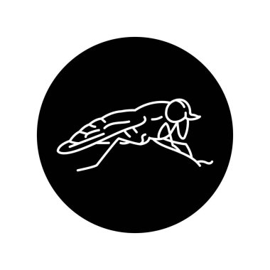 Gadfly siyah çizgi simgesi. 