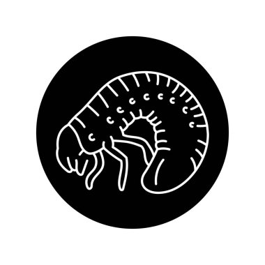 Maybug indect siyah çizgi simgesi. 