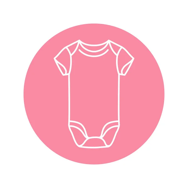 Bebek Giysisi Siyah Çizgi Simgesi — Stok Vektör